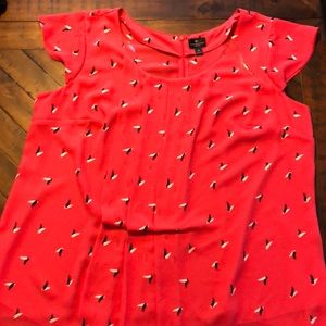 Worthington pleated front blouse